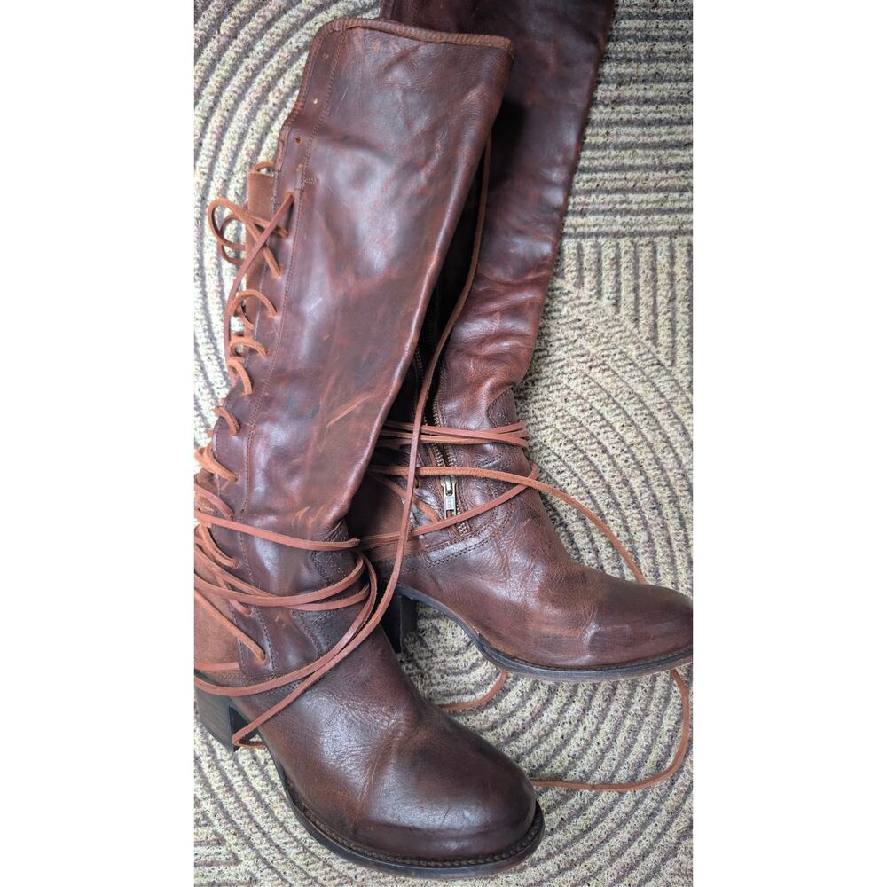 Freebird Coal Boots, Cognac, Excellent Condition, Size 10